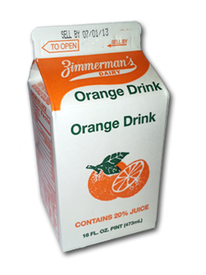 Orange Drink Everyone Loves Made In Lehighton PA Zimmerman s Dairy